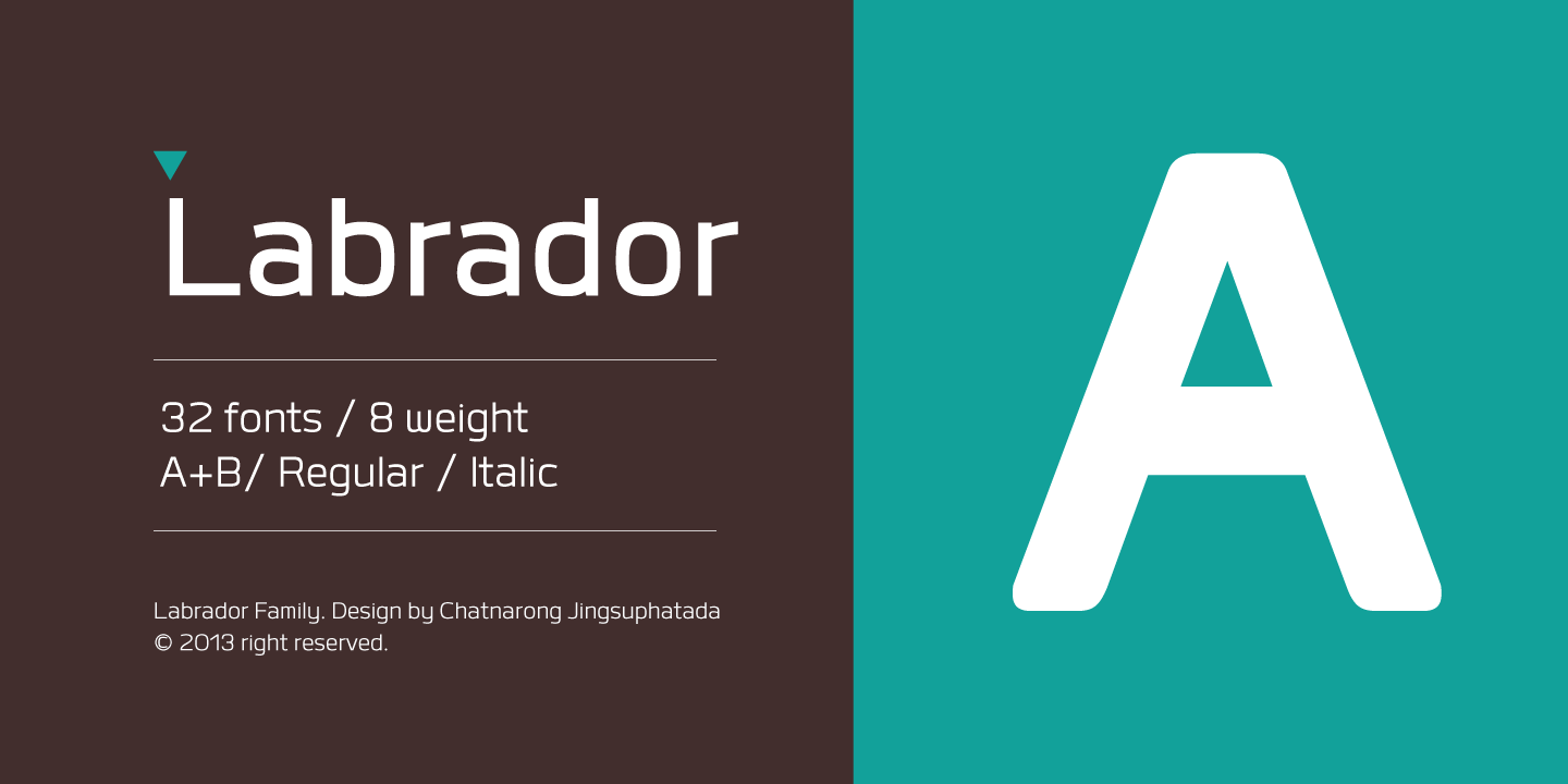 Пример шрифта Labrador A Thin Italic